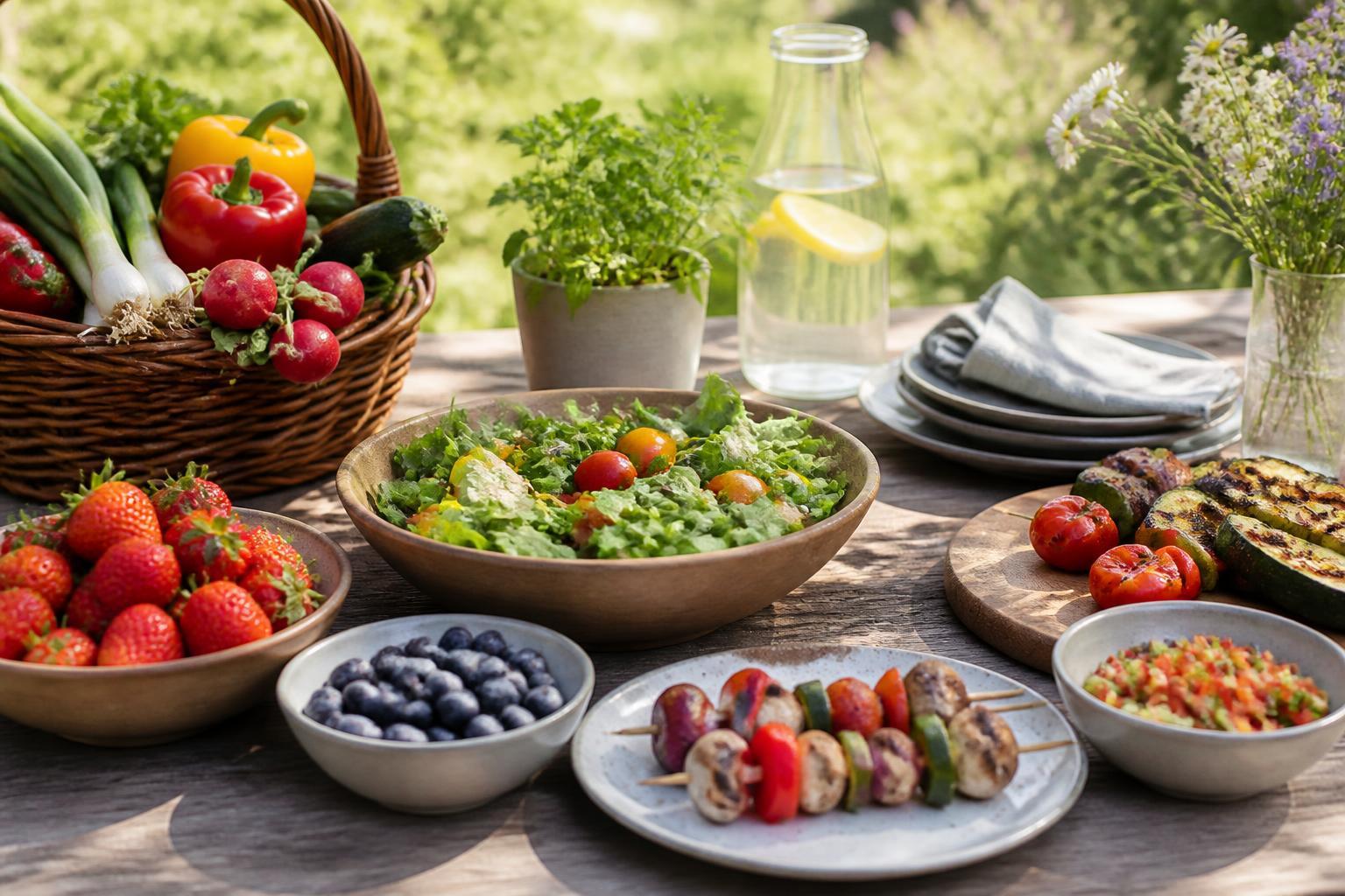 Der Sommer macht eine ursprüngliche und naturbelassene Ernährung besonders einfach. Frisches Gemüse,